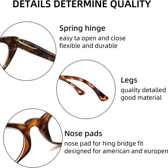 6 pack Cat Eye Reading Glasses for Women +1.0 - Picture 3 of 7